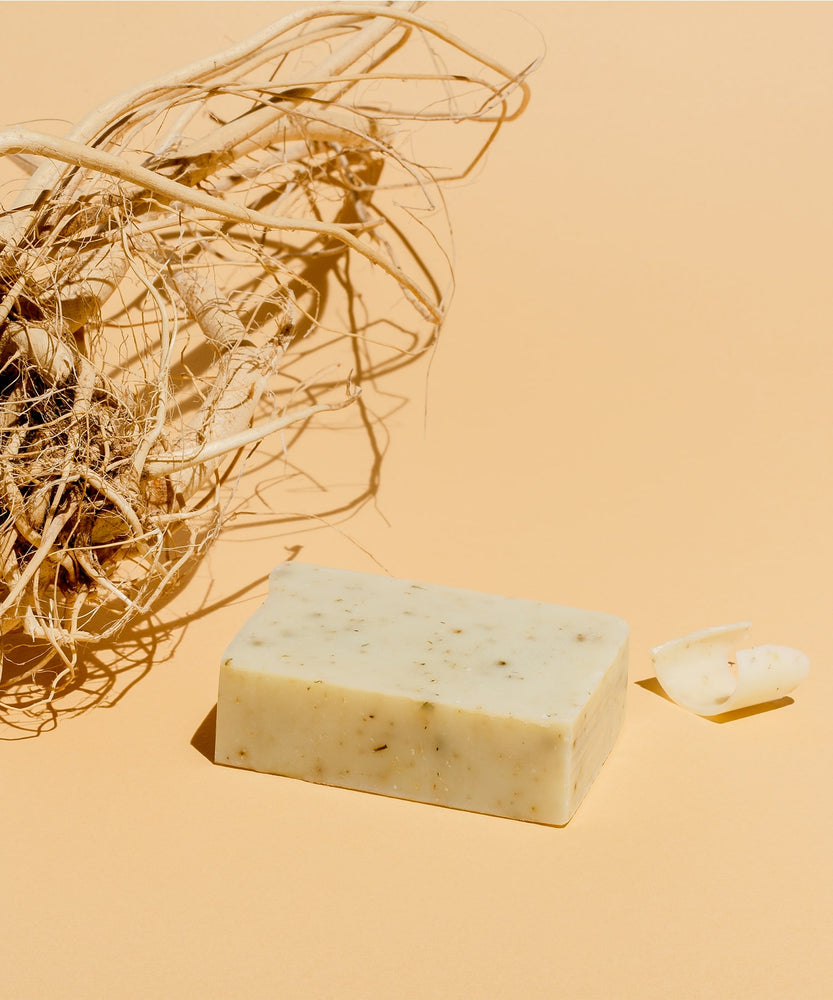 cold processed bar soap with hemp oil <p style="color:#f8cfa9; font-style:italic;"><b> bergamot + chamomile</b></p>