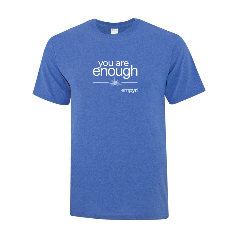 Blue 'you are enough' empyri men's tee