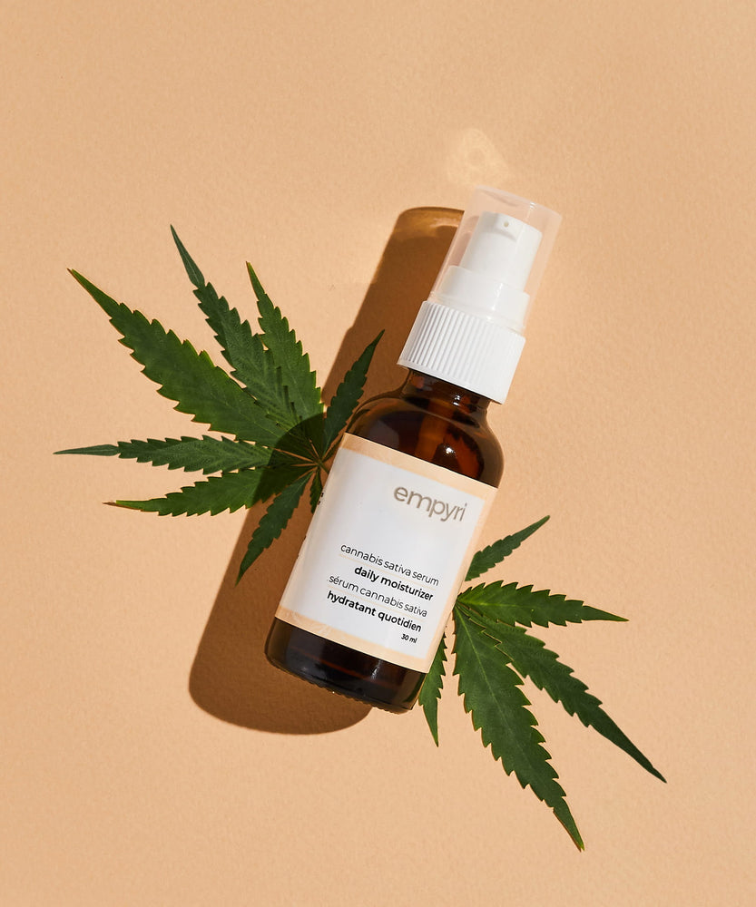 hemp facial serum <p style="color:#f8cfa9; font-style:italic;"><b>moisturize and protect your dry skin</b></p>